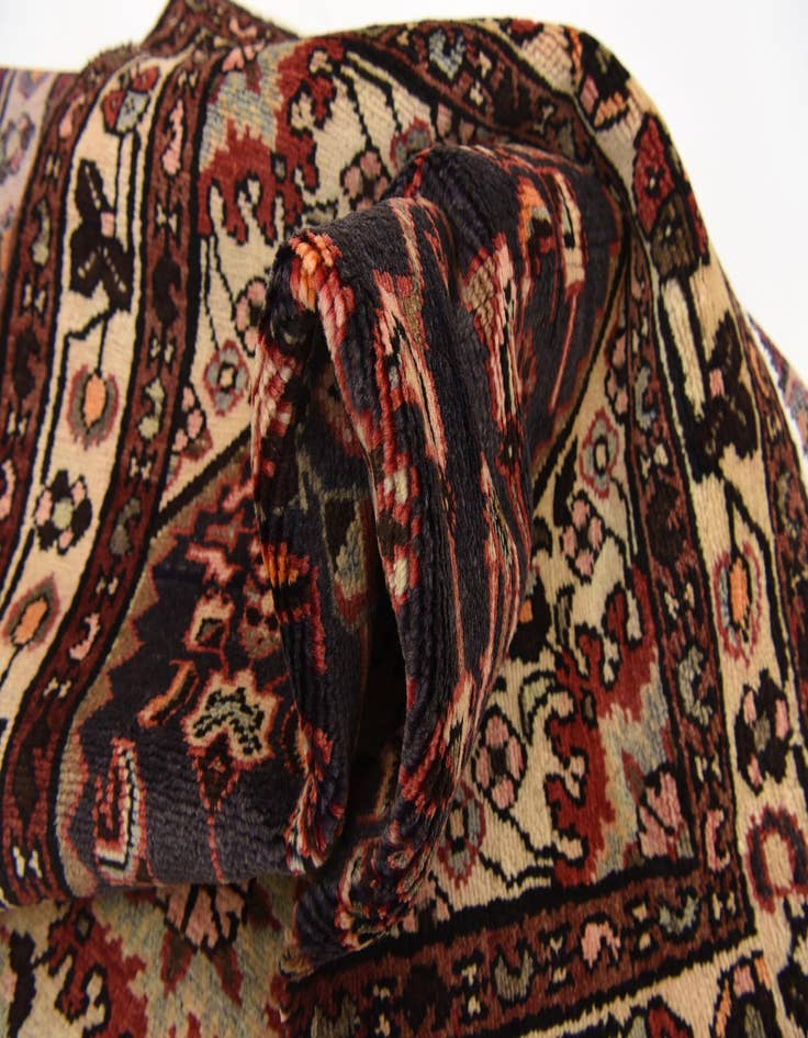 Detail image of  3' 6 x 10'  Hand Knotted Hossainabad Persian Wool Runner Rug