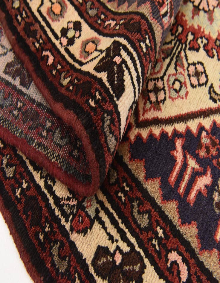 Detail image of  3' 6 x 10'  Hand Knotted Hossainabad Persian Wool Runner Rug