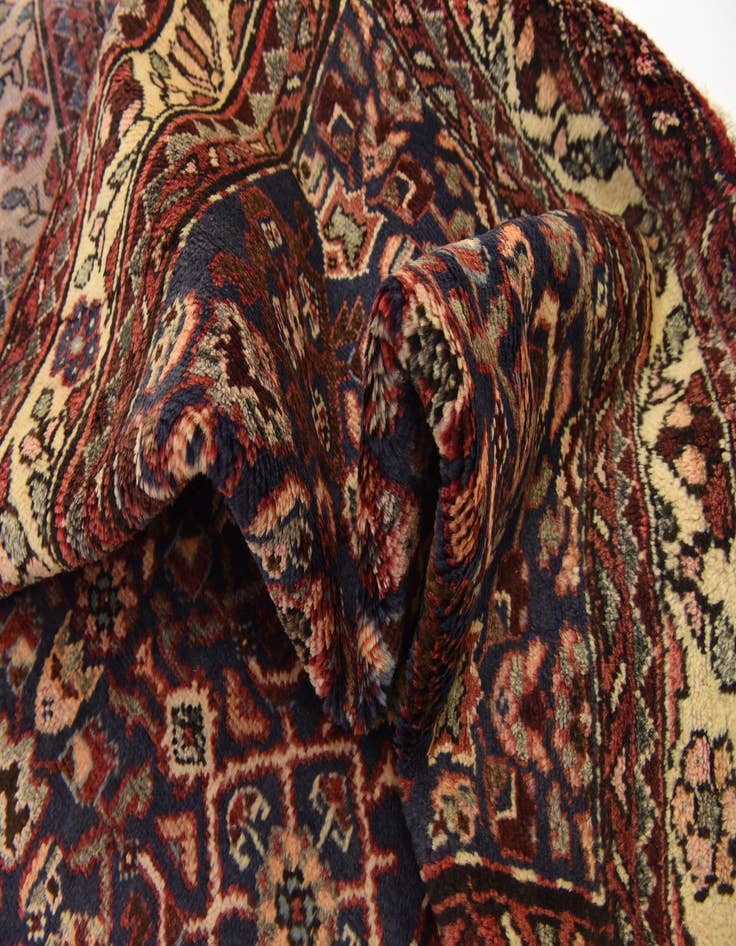 Detail image of 3' 6 x 9' 7 Hand Knotted Hossainabad Persian Wool Runner Rug