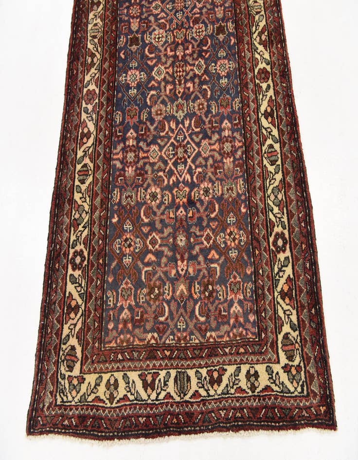 Detail image of 3' 6 x 9' 7 Hand Knotted Hossainabad Persian Wool Runner Rug