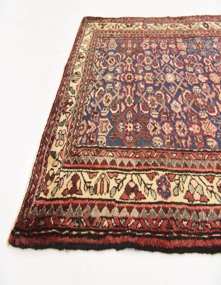 Detail image of 3' 6 x 9' 7 Hand Knotted Hossainabad Persian Wool Runner Rug