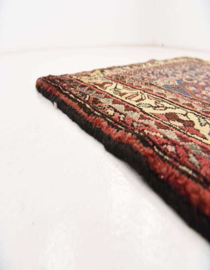 Detail image of 3' 6 x 9' 7 Hand Knotted Hossainabad Persian Wool Runner Rug