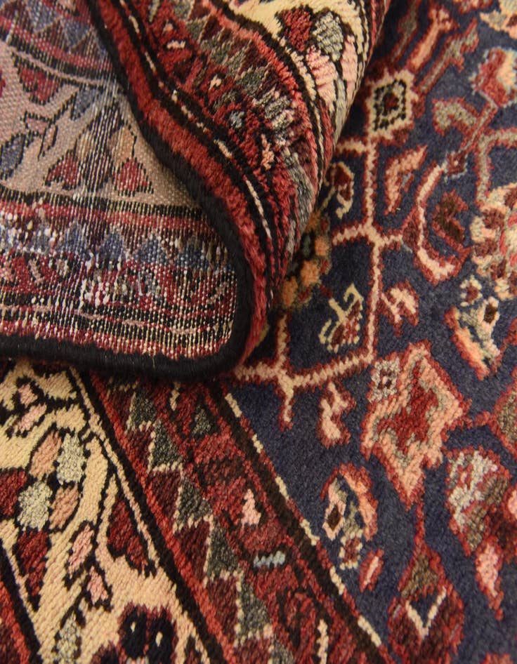 Detail image of 3' 6 x 9' 7 Hand Knotted Hossainabad Persian Wool Runner Rug