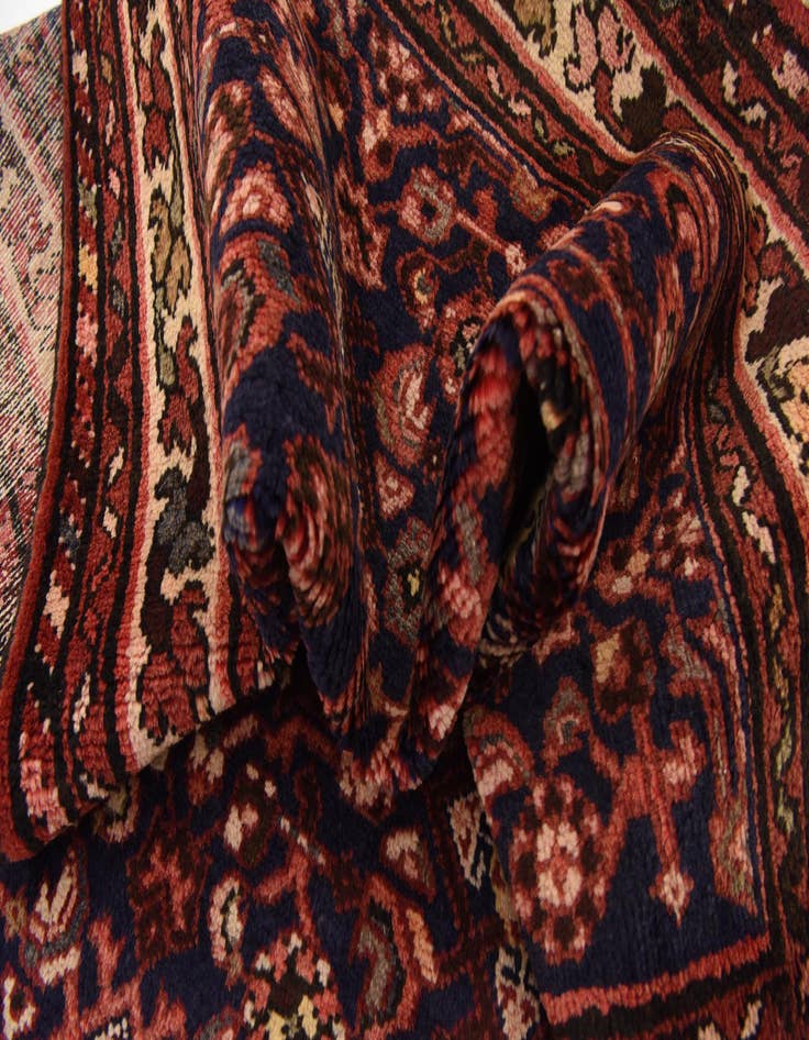 Detail image of  3' 10 x 9' 8  Hand Knotted Hossainabad Persian Wool Runner Rug