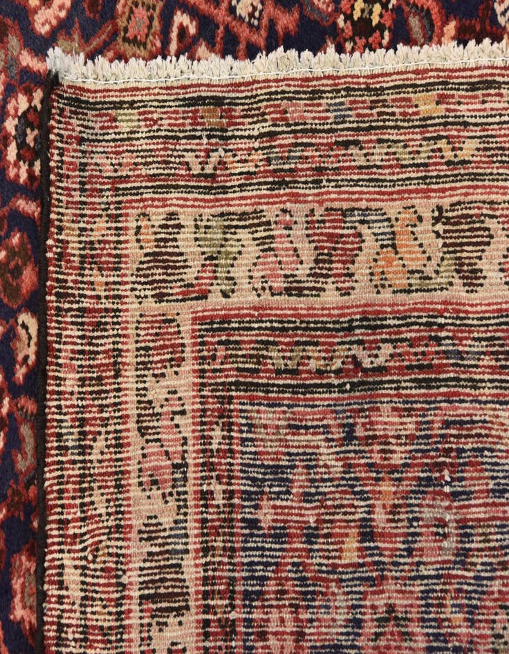 Detail image of  3' 10 x 9' 8  Hand Knotted Hossainabad Persian Wool Runner Rug