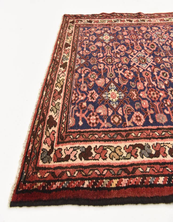 Detail image of  3' 10 x 9' 8  Hand Knotted Hossainabad Persian Wool Runner Rug