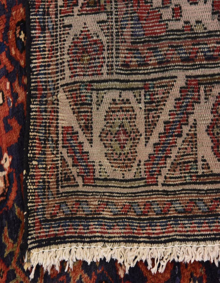 Detail image of  3' 7 x 10' 8  Hand Knotted Hossainabad Persian Wool Runner Rug