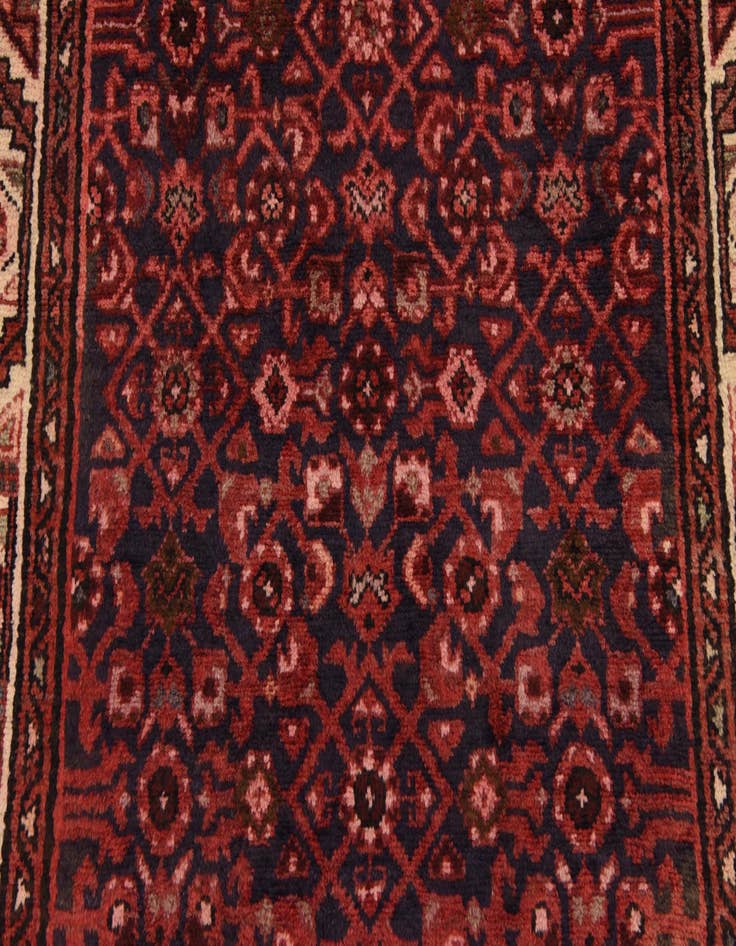 Detail image of  3' 10 x 10' 7  Hand Knotted Hossainabad Persian Wool Runner Rug
