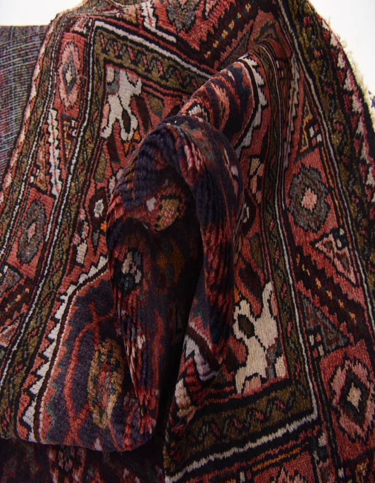 Detail image of  3' 9 x 10' 4  Hand Knotted Hossainabad Persian Wool Runner Rug