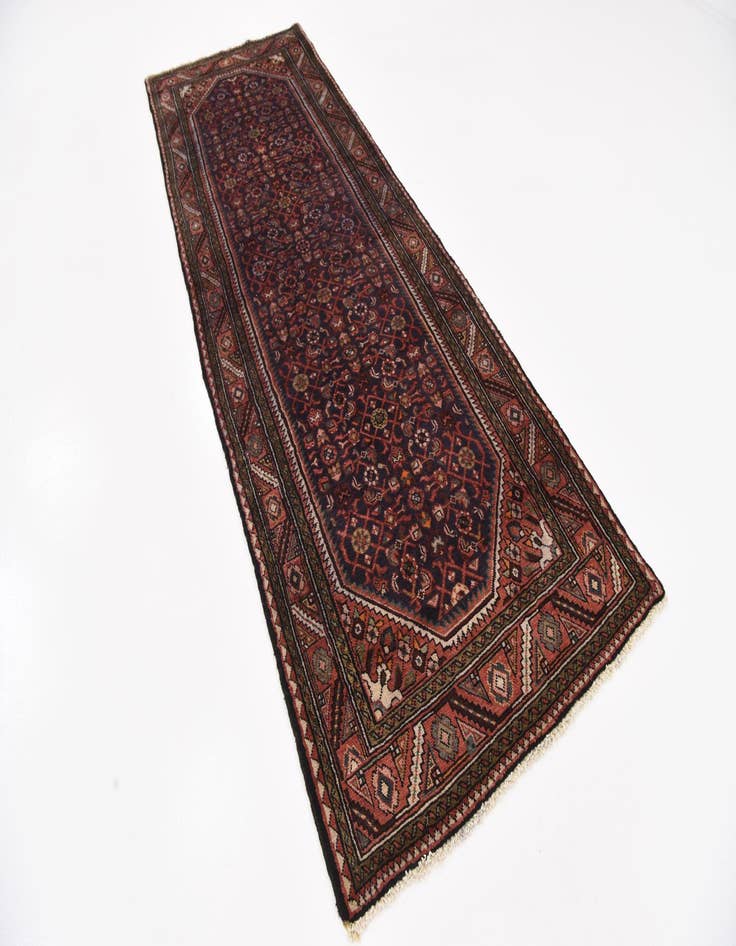 Detail image of  3' 9 x 10' 4  Hand Knotted Hossainabad Persian Wool Runner Rug