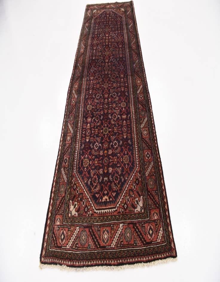 Detail image of  3' 9 x 10' 4  Hand Knotted Hossainabad Persian Wool Runner Rug