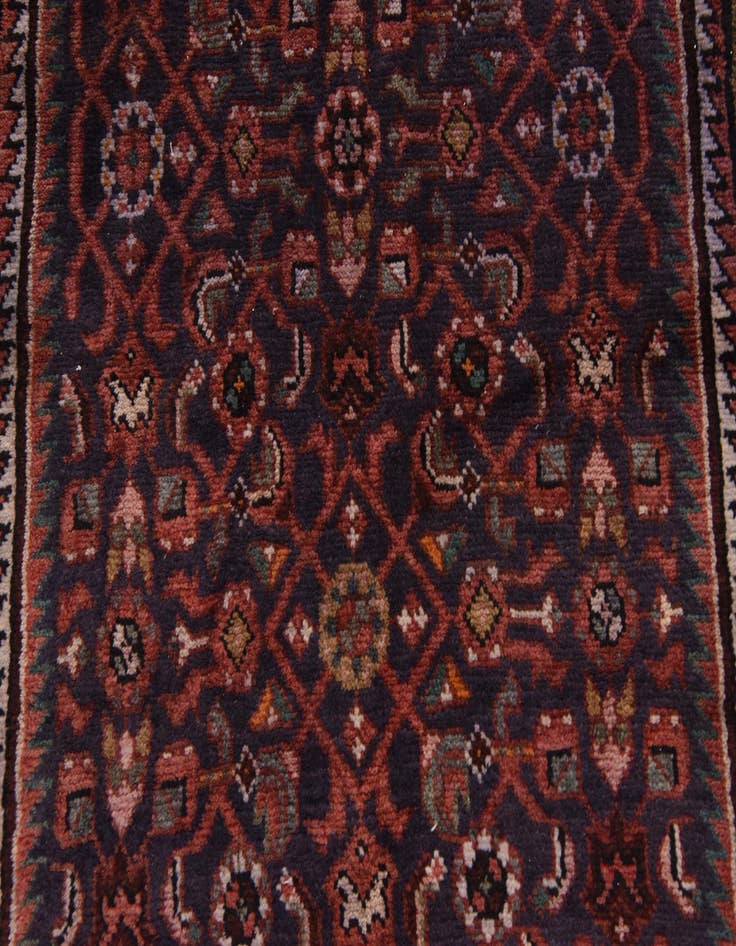 Detail image of  3' 9 x 10' 4  Hand Knotted Hossainabad Persian Wool Runner Rug