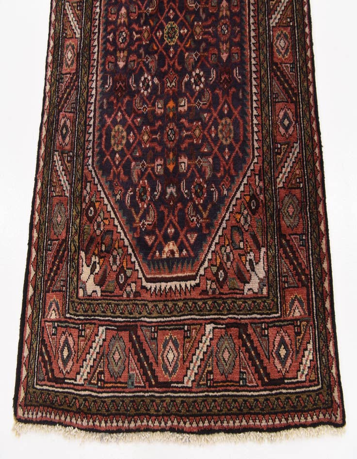 Detail image of  3' 9 x 10' 4  Hand Knotted Hossainabad Persian Wool Runner Rug