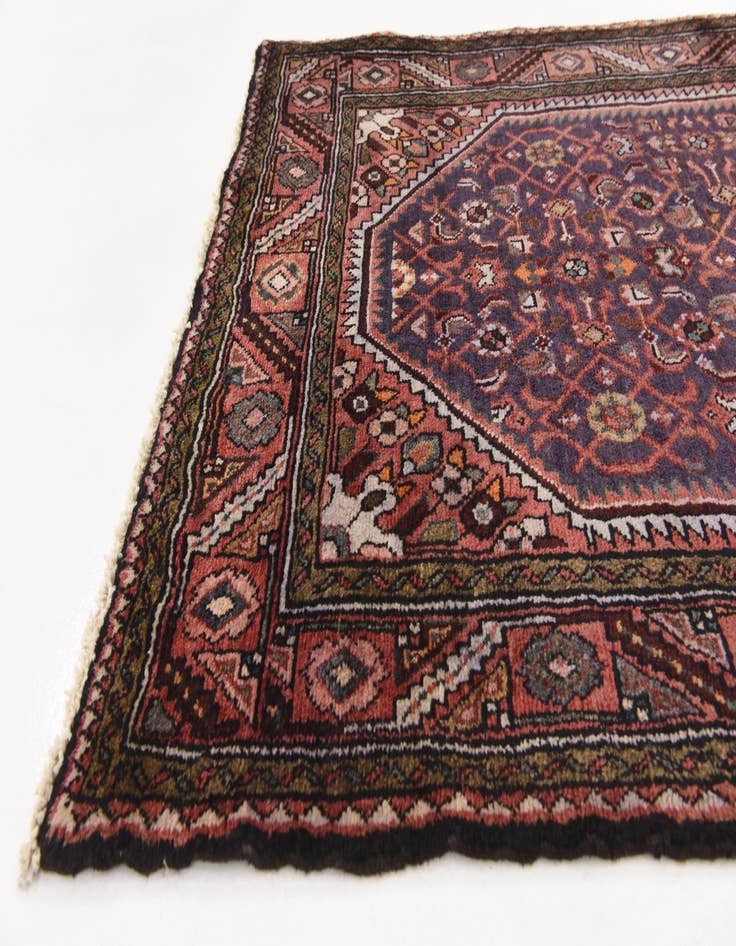 Detail image of  3' 9 x 10' 4  Hand Knotted Hossainabad Persian Wool Runner Rug