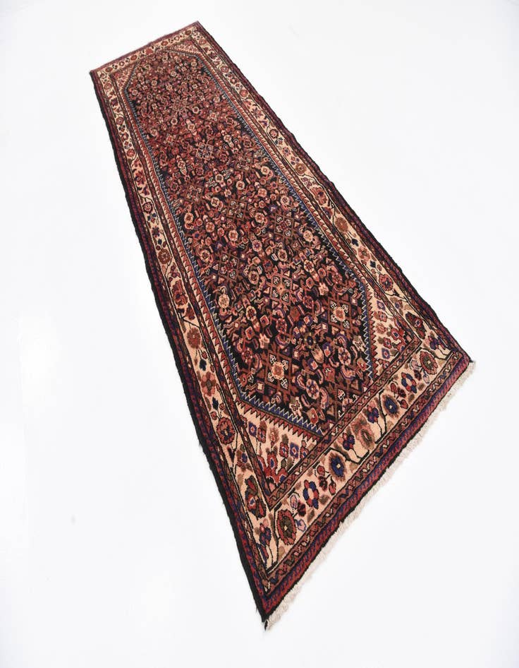 Detail image of  3' 10 x 10' 2  Hand Knotted Hossainabad Persian Wool Runner Rug