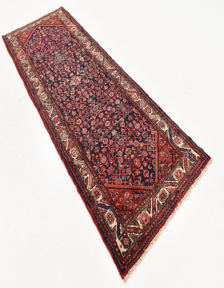 Detail image of  3' 9 x 10' 9  Hand Knotted Hossainabad Persian Wool Runner Rug