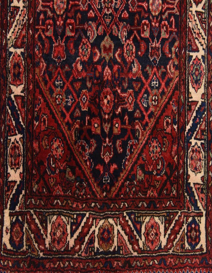 Detail image of  3' 9 x 10' 9  Hand Knotted Hossainabad Persian Wool Runner Rug