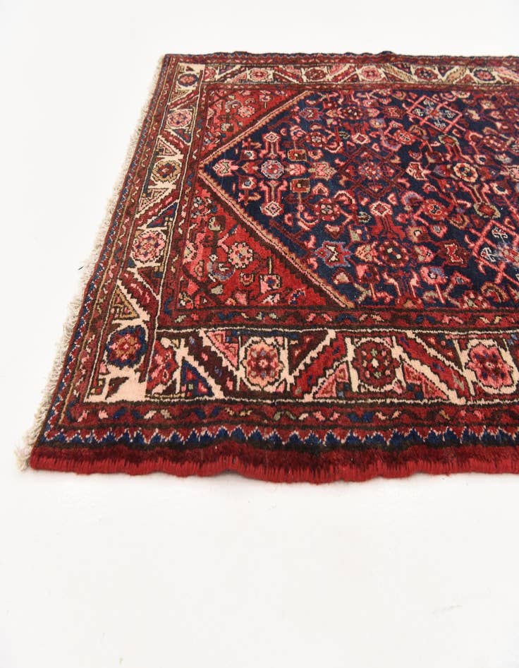 Detail image of  3' 9 x 10' 9  Hand Knotted Hossainabad Persian Wool Runner Rug