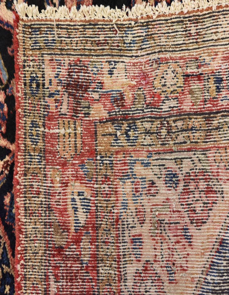 Detail image of  4' 3 x 9' 11  Hand Knotted Hossainabad Persian Wool Runner Rug