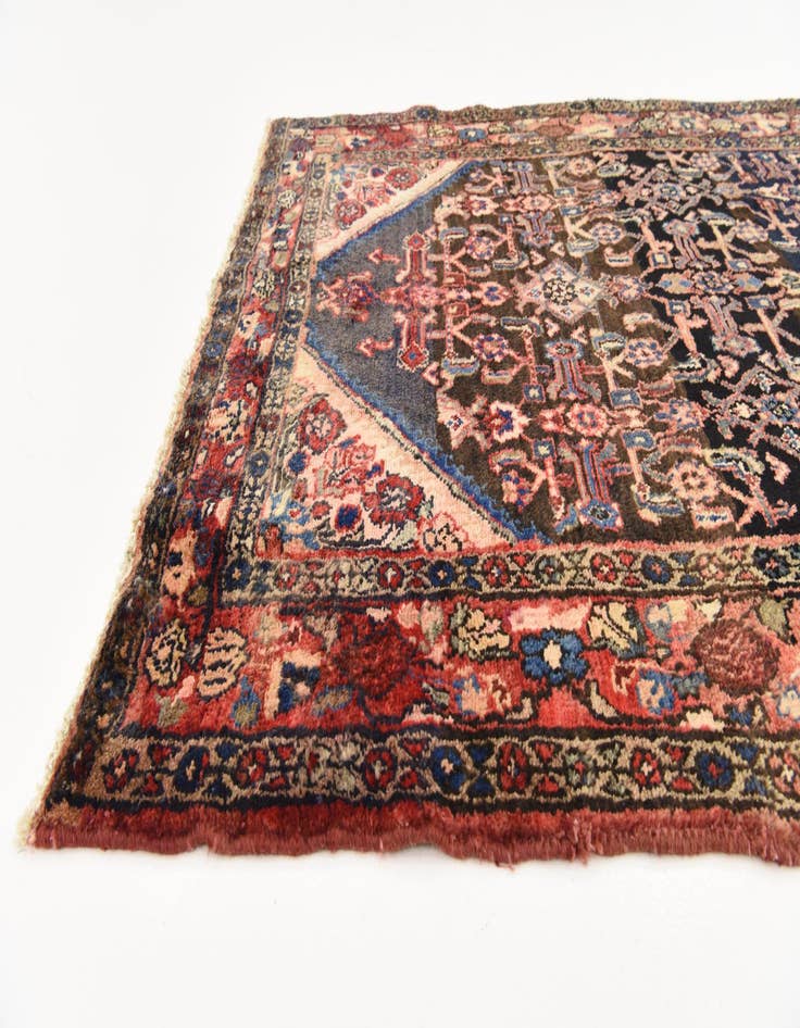 Detail image of  4' 3 x 9' 11  Hand Knotted Hossainabad Persian Wool Runner Rug