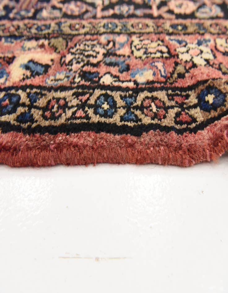 Detail image of  4' 3 x 9' 11  Hand Knotted Hossainabad Persian Wool Runner Rug
