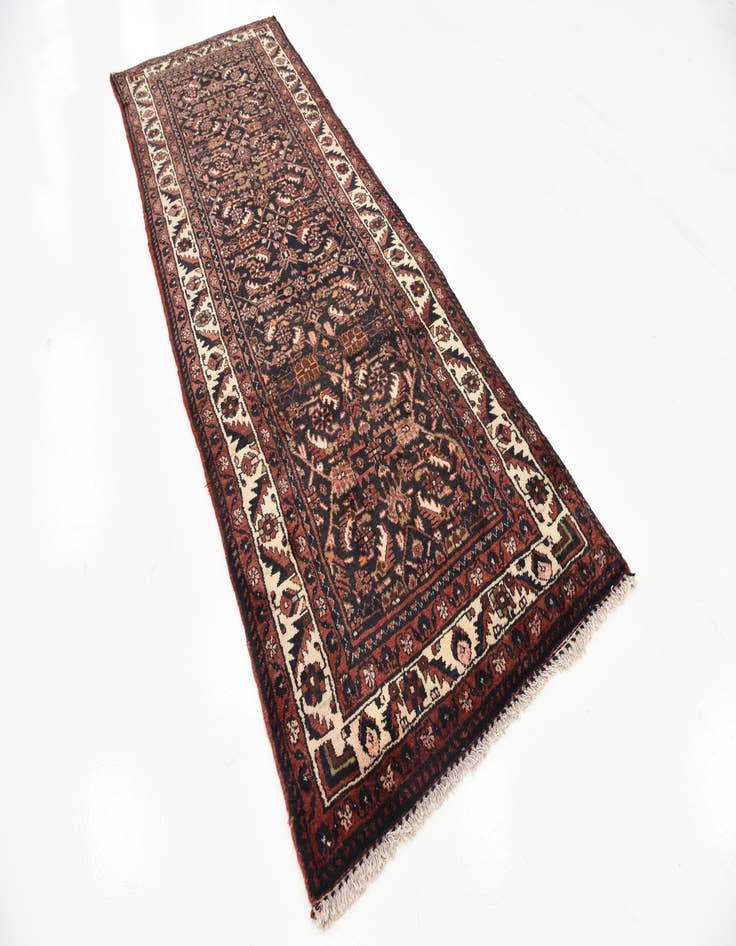 Detail image of  3' 7 x 10' 3  Hand Knotted Hossainabad Persian Wool Runner Rug