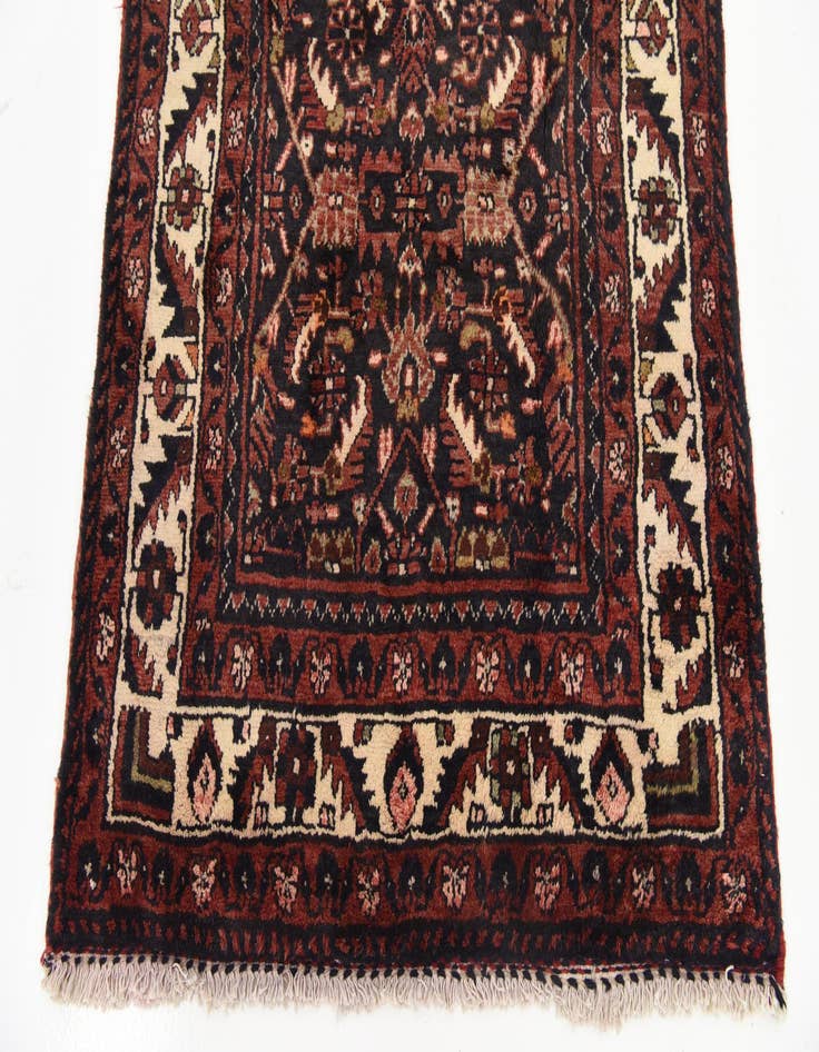 Detail image of  3' 7 x 10' 3  Hand Knotted Hossainabad Persian Wool Runner Rug