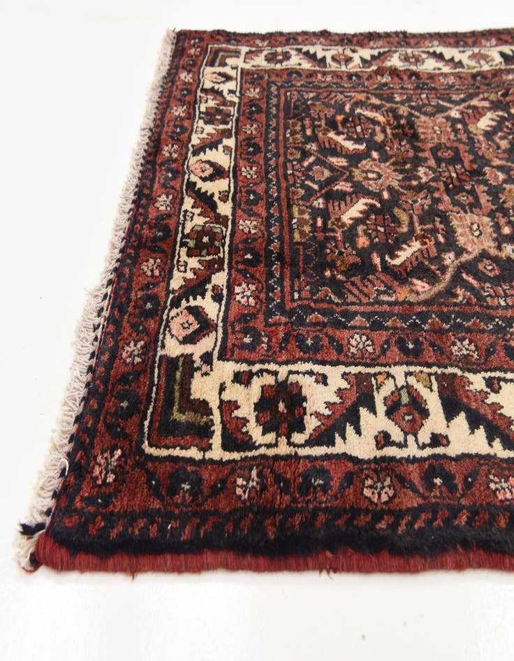 Detail image of  3' 7 x 10' 3  Hand Knotted Hossainabad Persian Wool Runner Rug