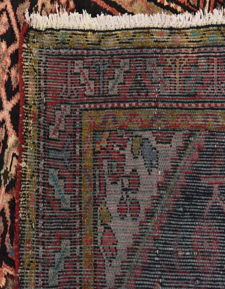 Detail image of  3' 7 x 10' 6  Hand Knotted Hossainabad Persian Wool Runner Rug