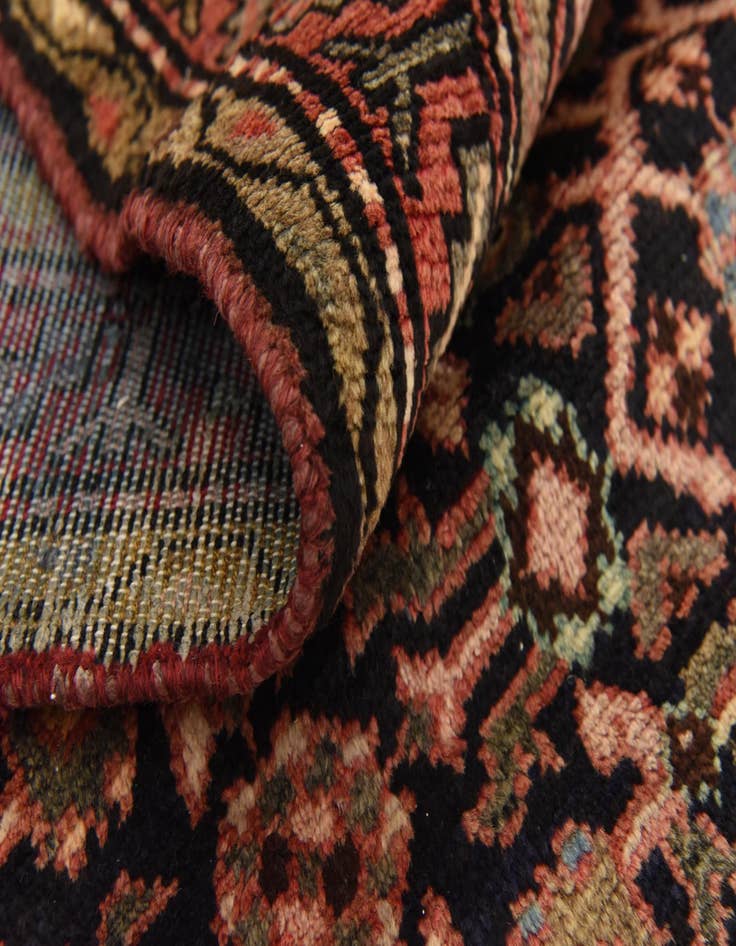 Detail image of  3' 7 x 10' 6  Hand Knotted Hossainabad Persian Wool Runner Rug