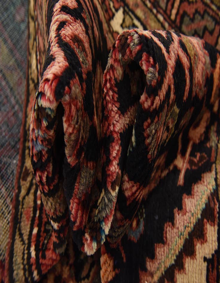 Detail image of  3' 7 x 10' 6  Hand Knotted Hossainabad Persian Wool Runner Rug