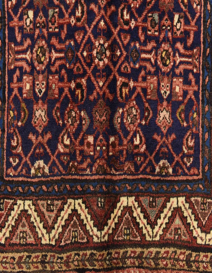 Detail image of  3' 5 x 9' 8  Hand Knotted Hossainabad Persian Wool Runner Rug