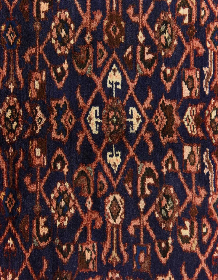 Detail image of  3' 5 x 9' 8  Hand Knotted Hossainabad Persian Wool Runner Rug