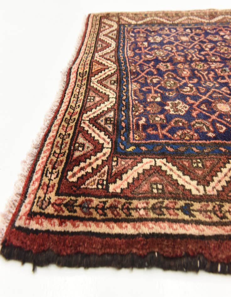 Detail image of  3' 5 x 9' 8  Hand Knotted Hossainabad Persian Wool Runner Rug