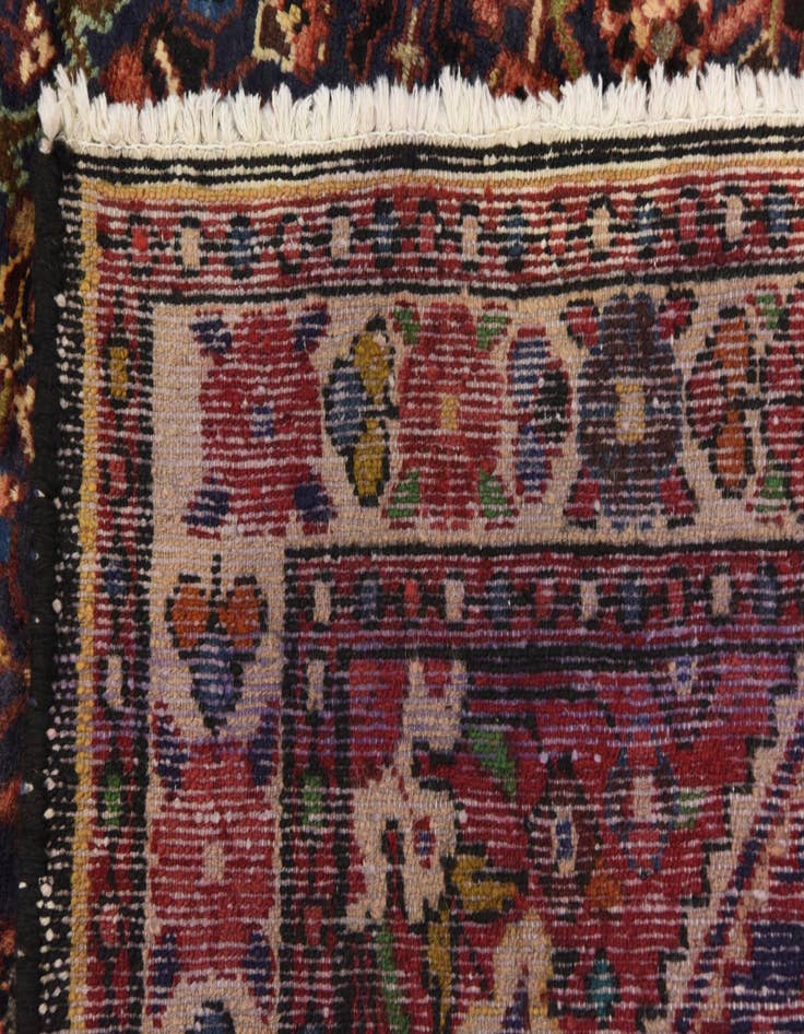 Detail image of  3' 9 x 9' 11  Hand Knotted Hossainabad Persian Wool Runner Rug