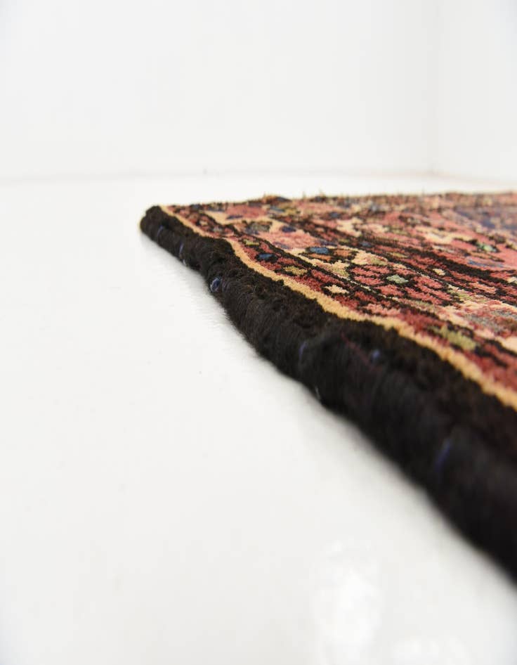 Detail image of  3' 9 x 9' 11  Hand Knotted Hossainabad Persian Wool Runner Rug