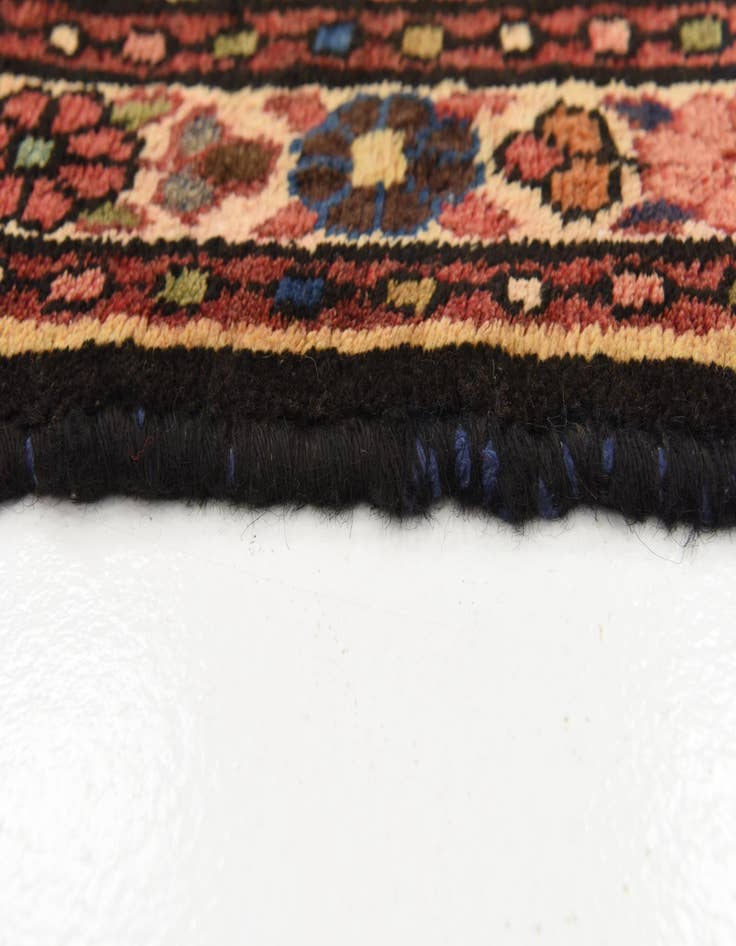 Detail image of  3' 9 x 9' 11  Hand Knotted Hossainabad Persian Wool Runner Rug