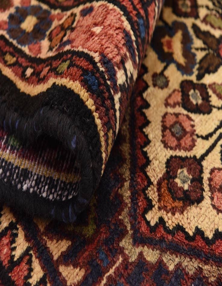 Detail image of  3' 9 x 9' 11  Hand Knotted Hossainabad Persian Wool Runner Rug
