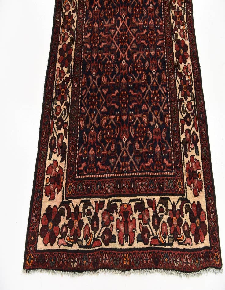 Detail image of  3' 5 x 9' 6  Hand Knotted Hossainabad Persian Wool Runner Rug