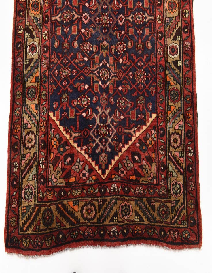 Detail image of 3' 8 x 10' 6 Hand Knotted Hossainabad Persian Wool Runner Rug