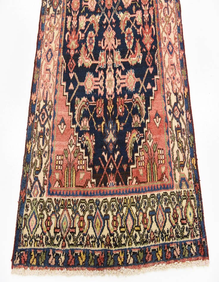 Detail image of  3' 7 x 10' 2  Hand Knotted Hossainabad Persian Wool Runner Rug