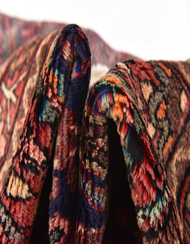 Detail image of  3' 8 x 9' 6  Hand Knotted Hossainabad Persian Wool Runner Rug