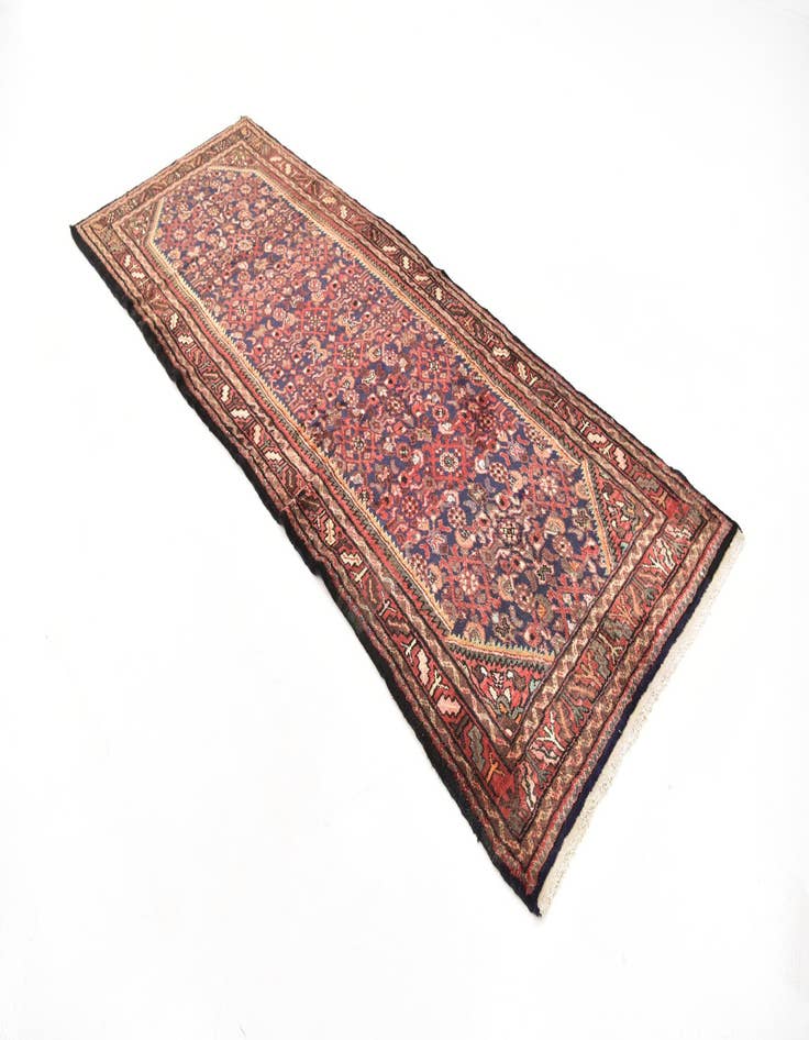 Detail image of  3' 8 x 9' 6  Hand Knotted Hossainabad Persian Wool Runner Rug