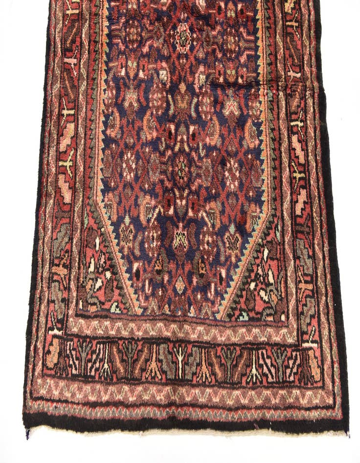 Detail image of  3' 8 x 9' 6  Hand Knotted Hossainabad Persian Wool Runner Rug