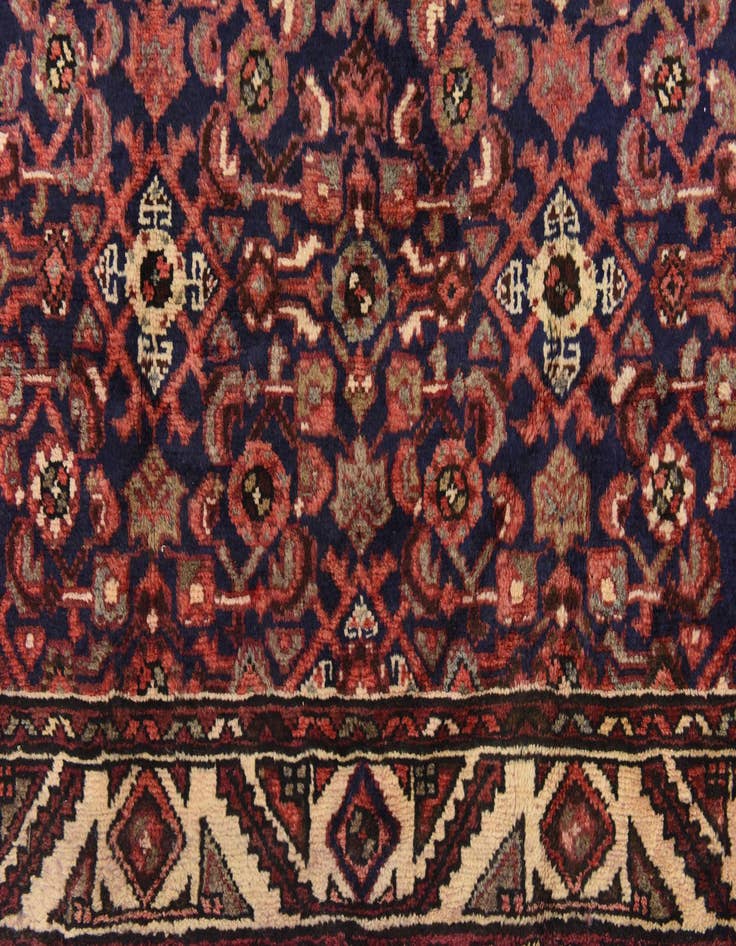 Detail image of  3' 8 x 11' 1  Hand Knotted Hossainabad Persian Wool Runner Rug