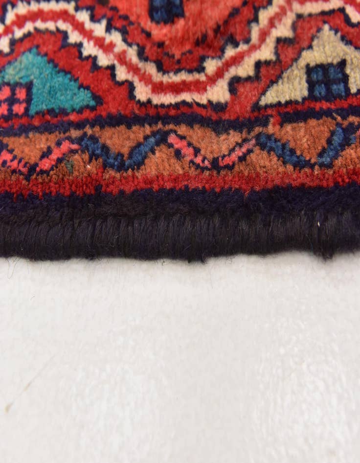 Detail image of  3' 6 x 10'  Hand Knotted Hossainabad Persian Wool Runner Rug