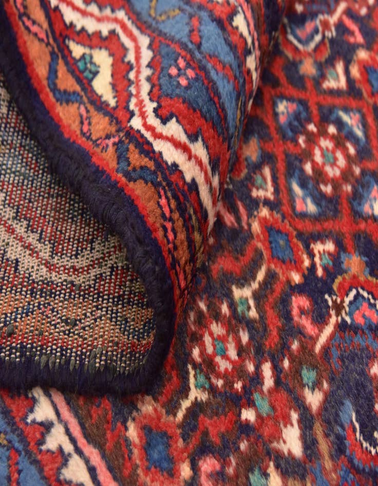 Detail image of  3' 6 x 10'  Hand Knotted Hossainabad Persian Wool Runner Rug