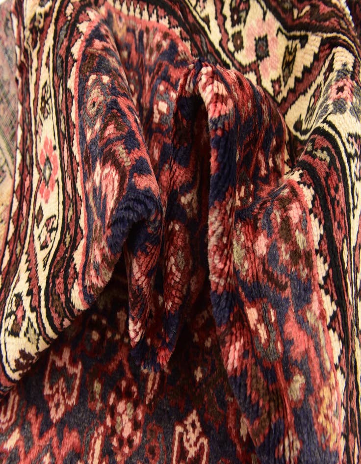 Detail image of  3' 8 x 9' 10  Hand Knotted Hossainabad Persian Wool Runner Rug