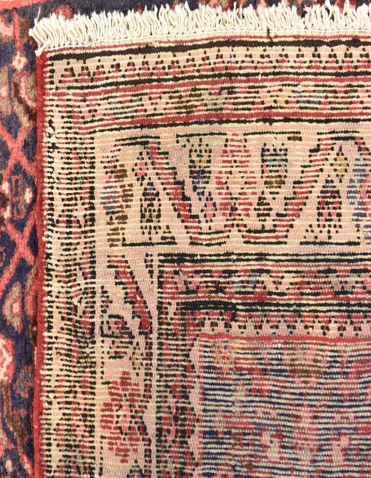 Detail image of  3' 8 x 9' 10  Hand Knotted Hossainabad Persian Wool Runner Rug