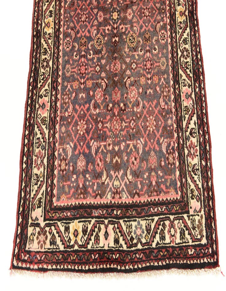 Detail image of  3' 8 x 9' 10  Hand Knotted Hossainabad Persian Wool Runner Rug